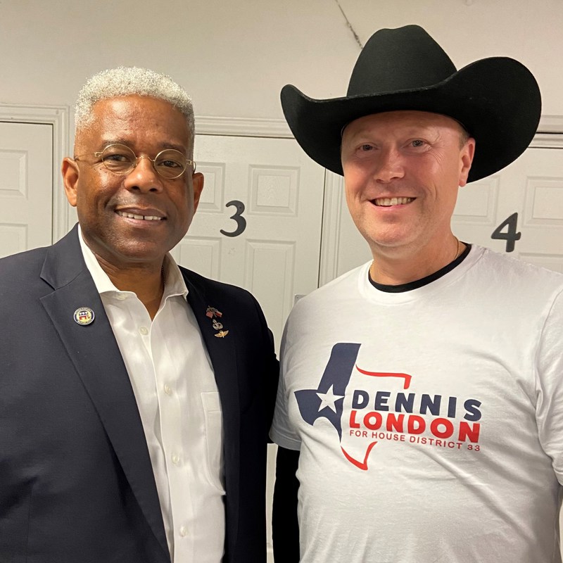Allen West and Dennis.  Allen came to speak at the Rockwall County Hispanic Republican's club.  A great event and a great American! Thanks for coming to Rockwall!