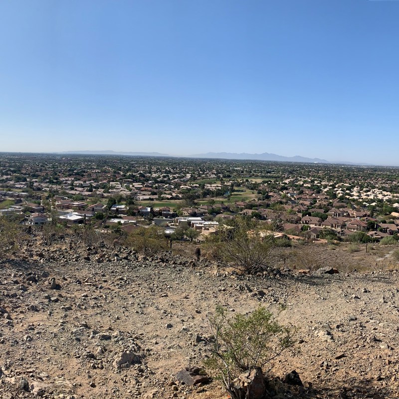 View from the top of Thunderbird Mountain which overlooks my home and most of the new LD-27