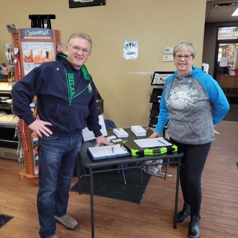 Campaign Manager Sheila Loehr joins me at the Eden Lion's Club Brat Fry on April 22.  Thanks to Cal Hermann for allowing us to gather nomination signatures at his wonderful Eden Cafe