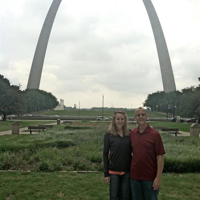 Tom with his daughter Julie in St. Louis, September 10, 2011. Julie will be spending the year in the St. Louis school system as part of her service in the AmeriCorps program.