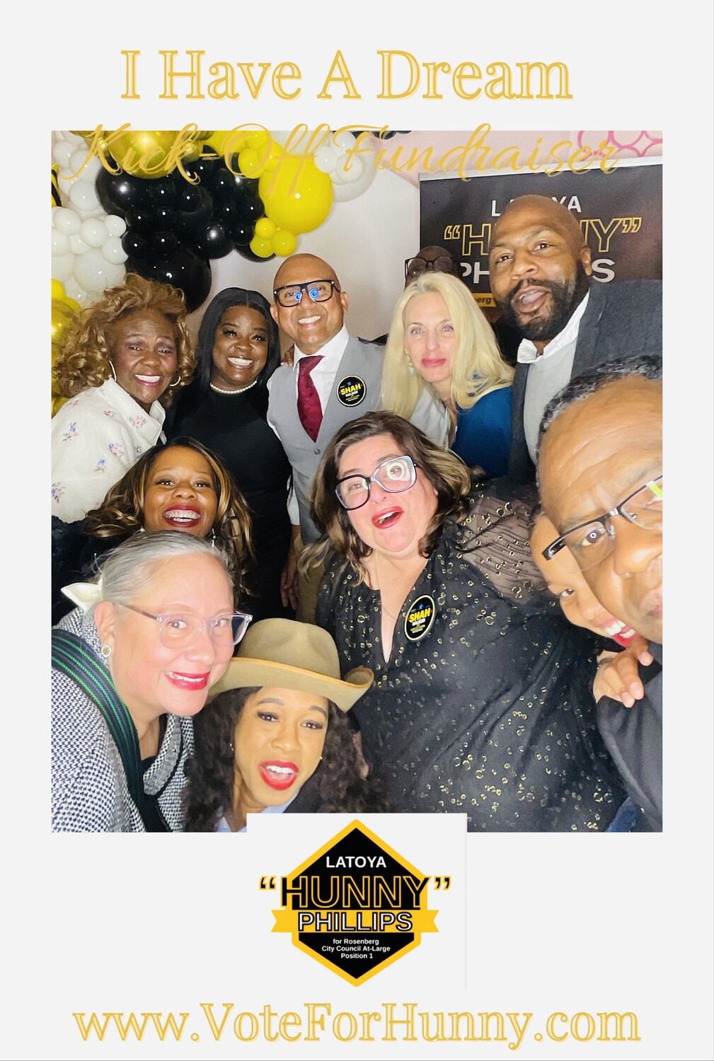 Attending Kickoff of Hunny Phillip’s for Rosenberg 