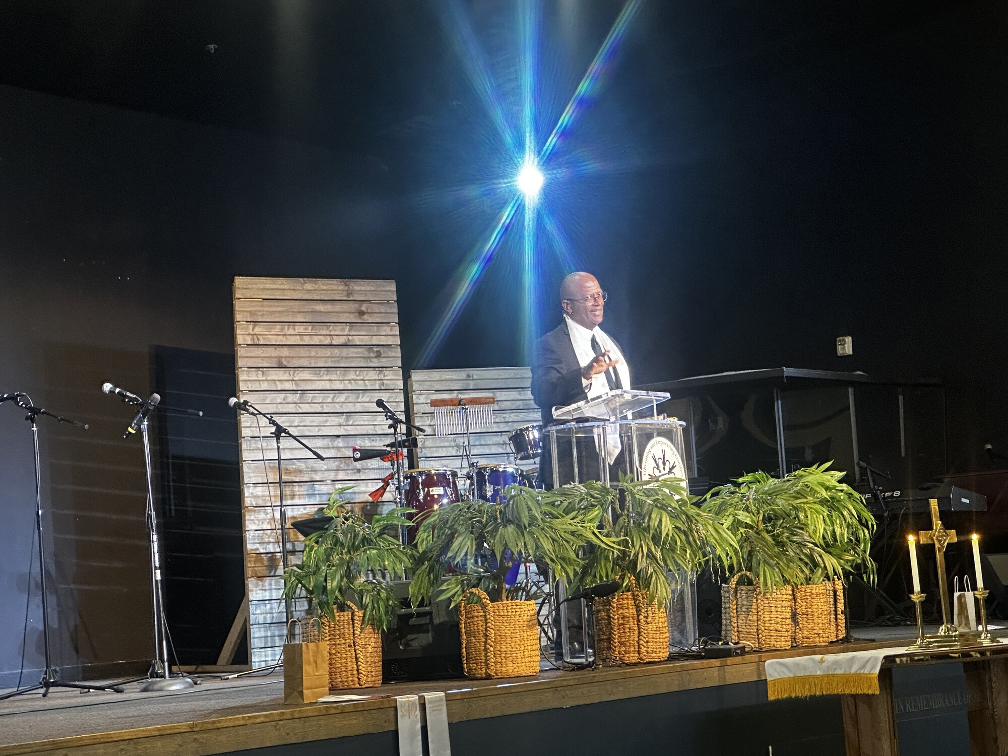 Attending church service on Sunday 