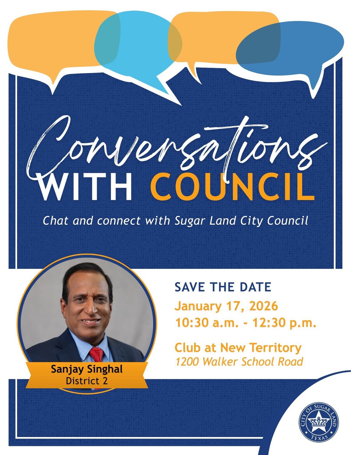 Town-hall in New Territory Sugar Land 