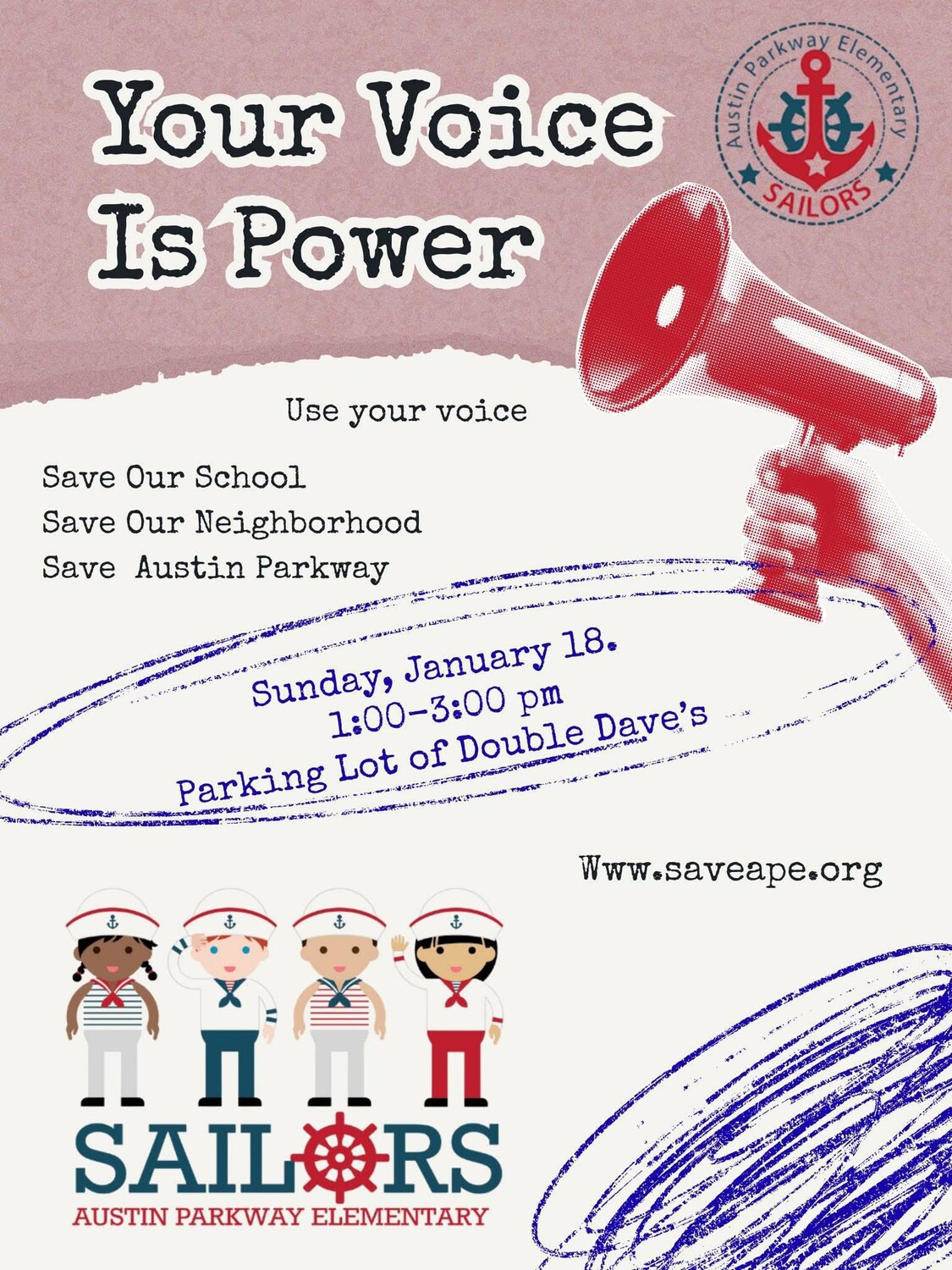 Austin Elementary School Protest