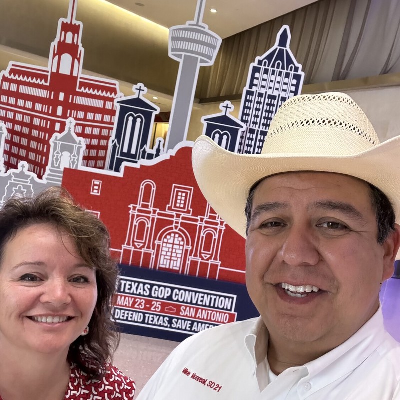 Mike and his wife at the Republican National Convention held in San Antonio.