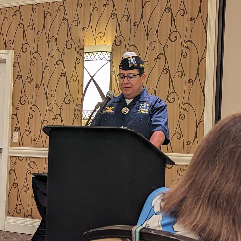 Retired Navy Captain, and former Marine, Mike Monreal, is the guest speaker for the National Seabees of America annual convention. 