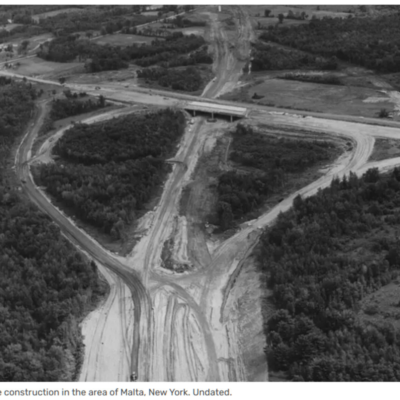 Exit 12 in Malta during construction