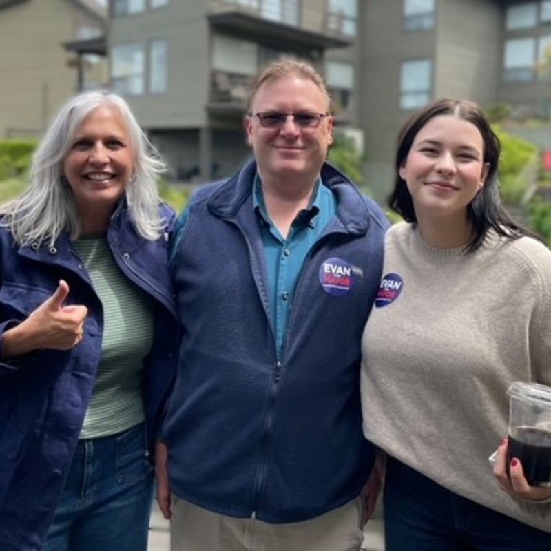 Evan with Tina Levasheff and Ava Smith
