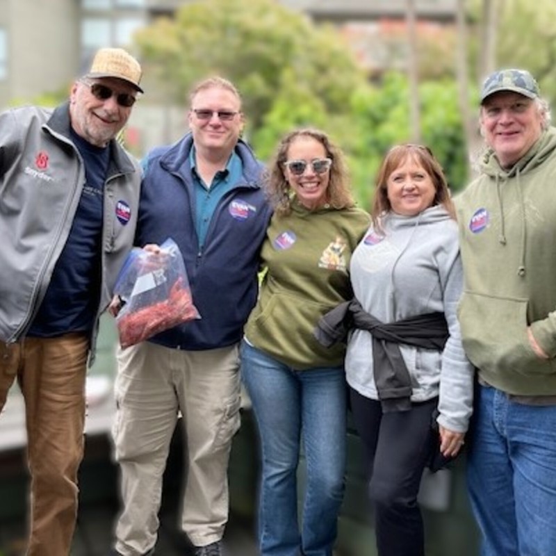 Evan with Marc & Cher Cole and Steve & Stacey Roberts 