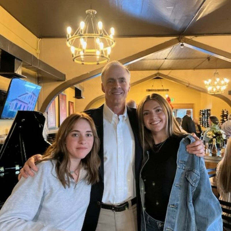 At kickoff with Daughters 2&3