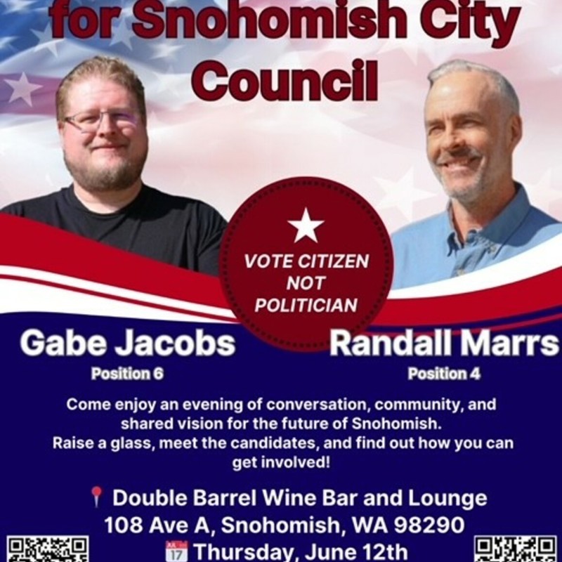 Our Campaign kickoff event at Double Barrel Wine Bar, Snohomish. Thank you all, Friends!