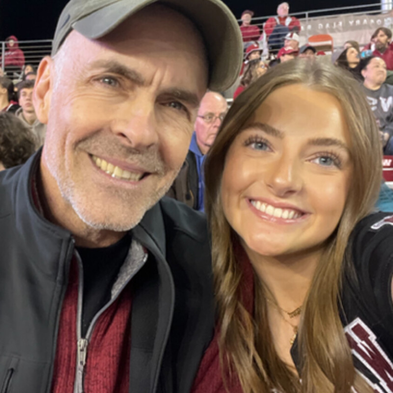 At Cougars game with Daughter #3