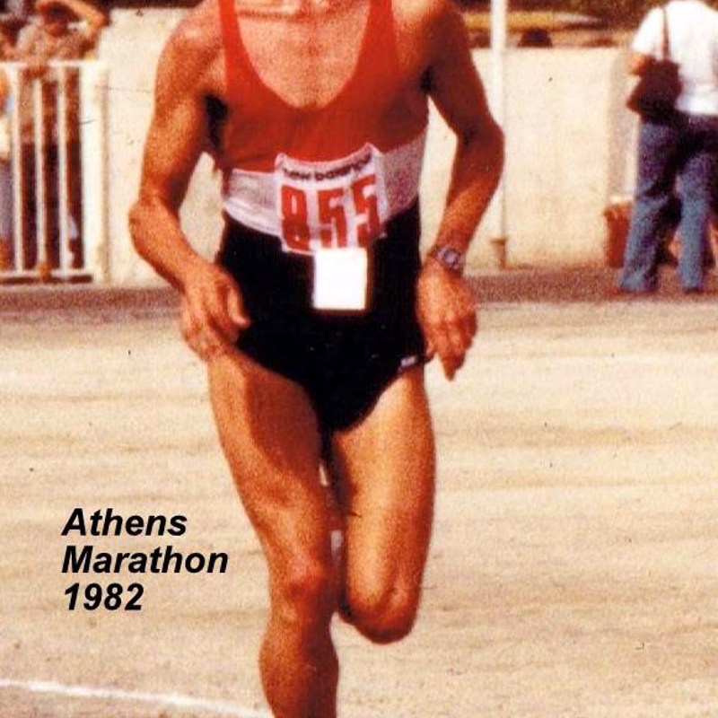 The Athens Marathon, 2:52 time.