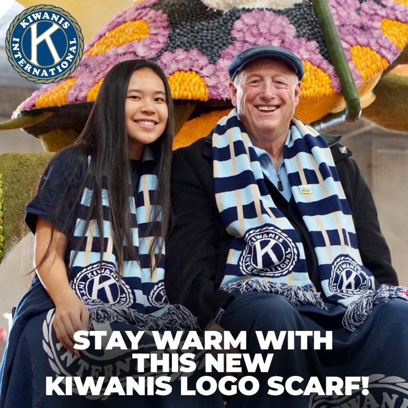 I had the honor to ride on the Kiwanis International float in the 2020 Rose Parade and was featured in the Kiwanis store, selling scarves!