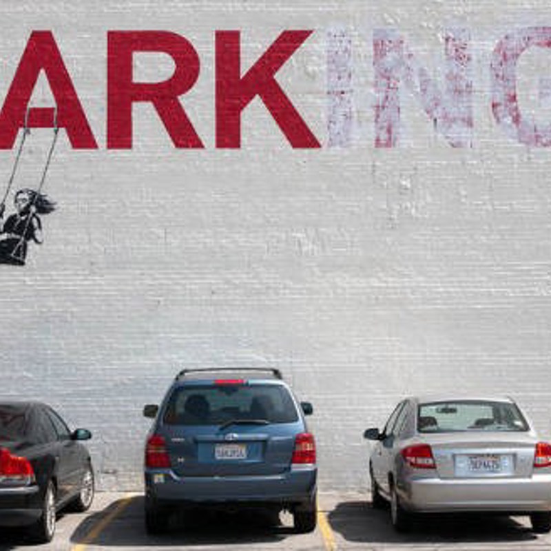 A great piece of art by Banksy. Yes, our priorities over time need to be Parks, not Parking.