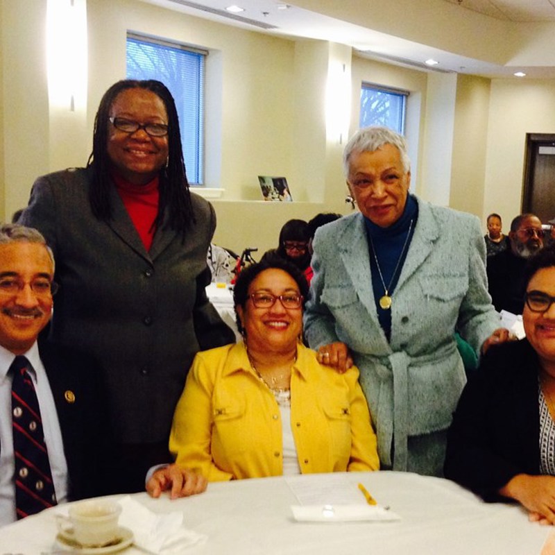 2015 C. Waldo Scott Center Scholarship Breakfast - the center is named for Marcia's grandfather who was a renowned surgeon and community activist. Marcia is pictured with Congressman Bobby Scott, State Senator Mamie Locke, First Lady Valerie Price, and Delegate Mamye BaCote