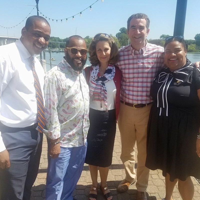 Labor Day with Lt. Governor Ralph Northam, Justin Fairfax, Mrs. Pam Northam, and Tommy Bennett in Hampton