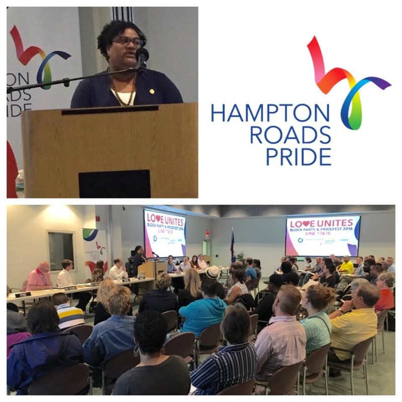 I gave remarks at the April membership meeting for Hampton Roads Pride as their 