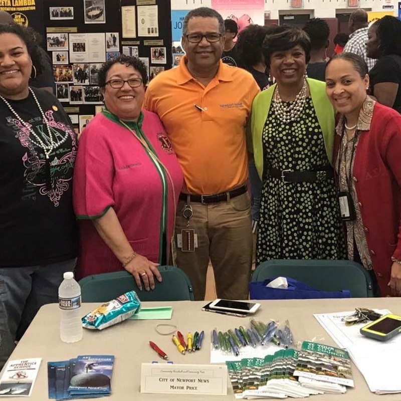 All smiles at the Community Empowerment Fair, hosted by Lambda Omega Chapter of Alpha Kappa Alpha Sorority, Inc.