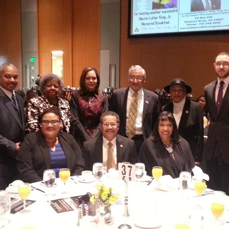 Marcia attended the Delta Beta Lambda Chapter of Alpha Phi Alpha Fraternity, Inc.'s Annual MLK Breakfast. Pictured with Congressman Bobby Scott, Mayor McKinley Price, Delegate Mamye BaCote, and Friends.