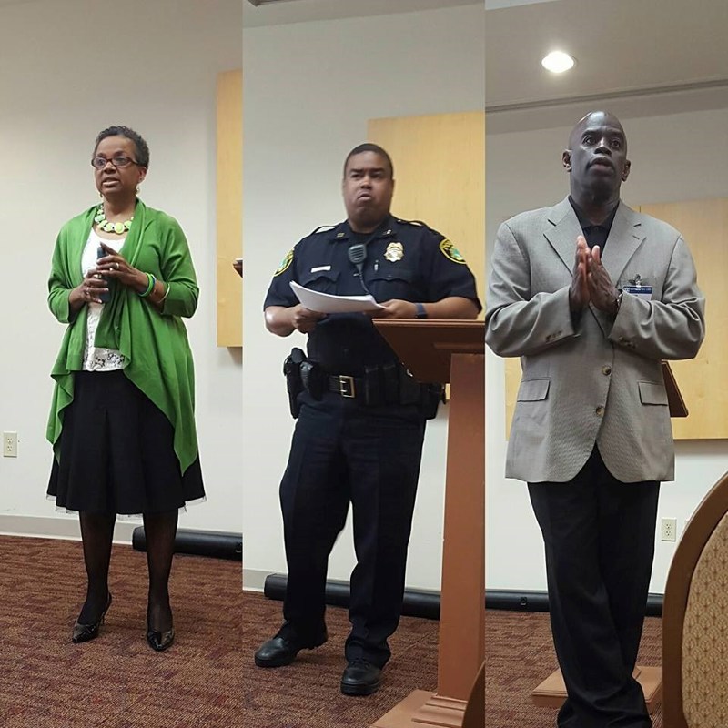 At the March Southeast Townhall held at the Downing Gross Cultural Arts Center, Councilwoman Cherry hosted NNPD Capt. Randall and School Board Member Ashby to discuss matters involving the community.