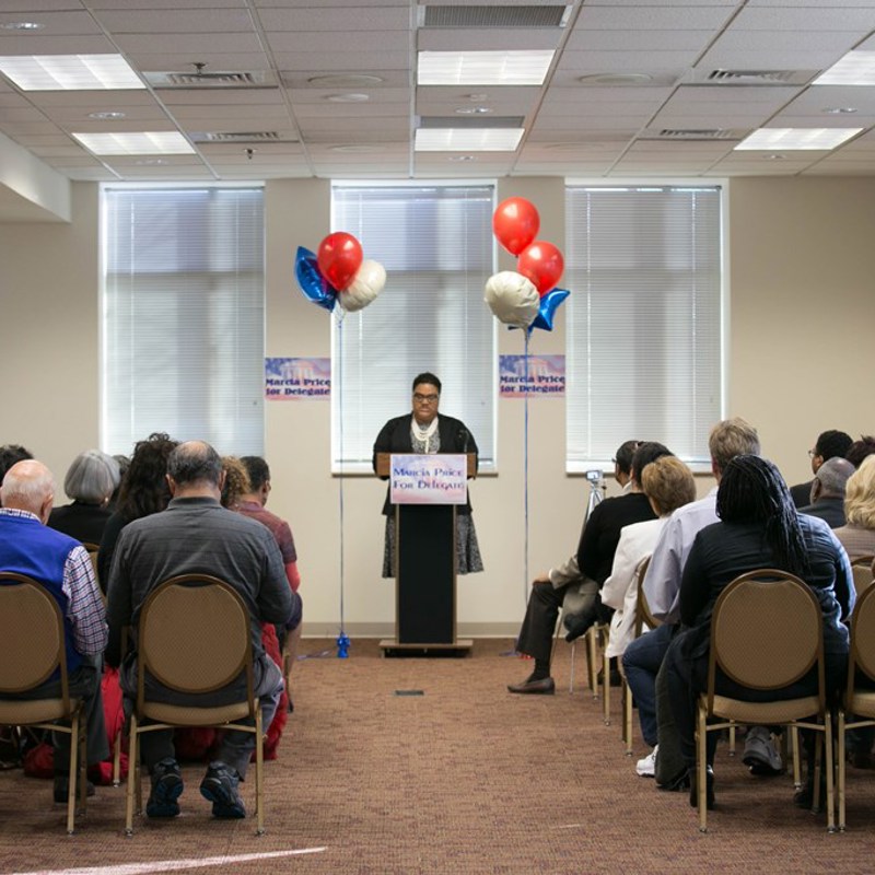 Great turnout of supporters to hear the announcement!
Photo by DB Wallace