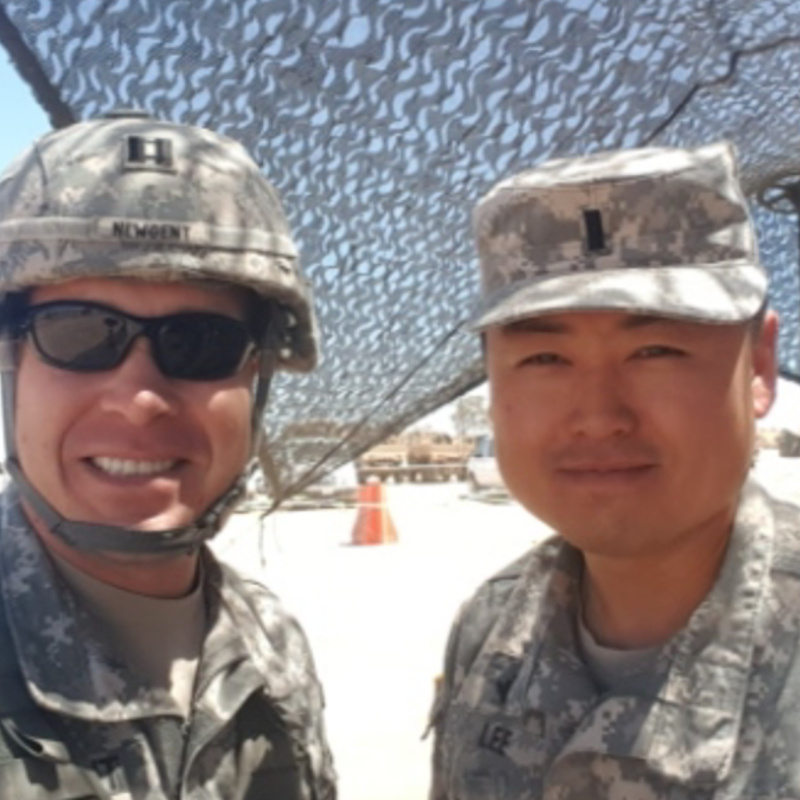 with our unit chaplain in training. 1LT Lee. 