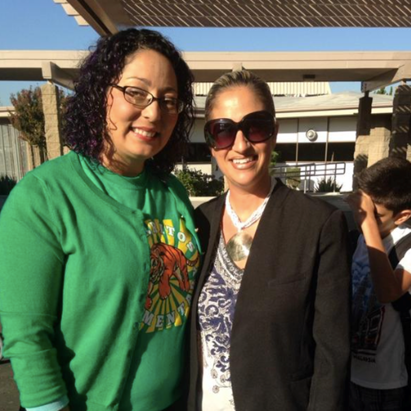 With Assembly member Christina Garcia in Cerritos, where I teach in the ABC Unified School District, 2015