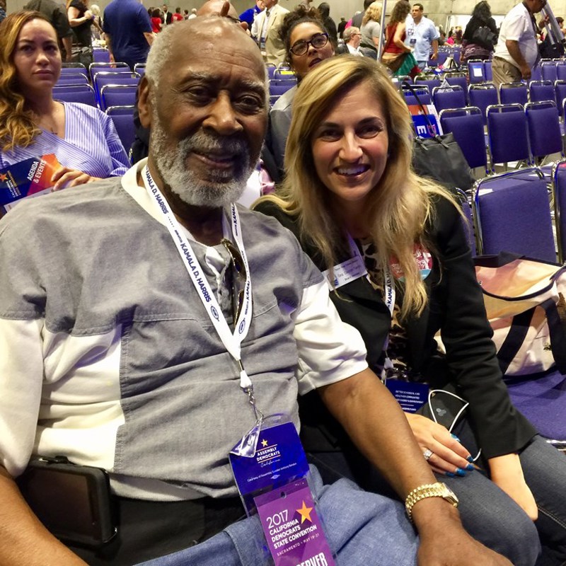 With the honorable Nate Holden, former state senator, LA City Councilman and current AQMD Hearing Board Officer at the 2017 CA Democratic Party Convention in Sacramento