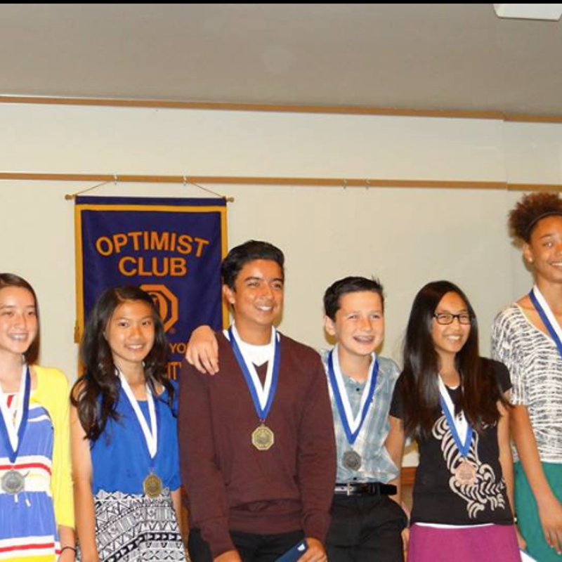 With the 2015 OVSD Oratorial Contest participants at at the Rancho Del Rey clubhouse, the contest was sponsored by the Surf City Optimist Club in conjunction with OVSD. Great speeches by our students!