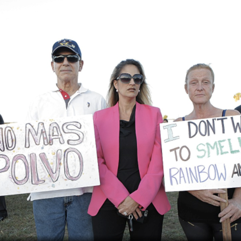 At Dia de los Muertos Protest in Oak View against Rainbow Trash Dump, October 2015