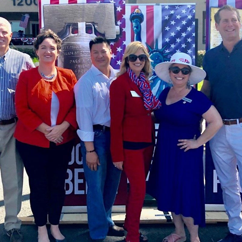 At 4th of July Parade with so many great folks incising Senator Umberg, Congressman Rouda, Congresswoman Porter, Shayna Lathus, Duke Nuygen, Ken Arnold, and others