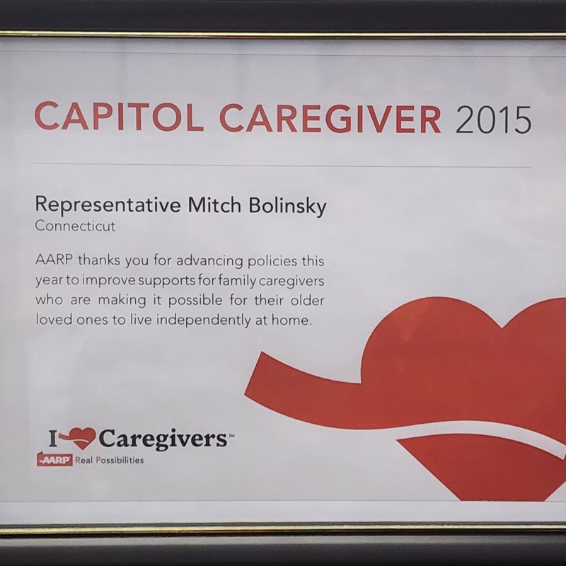 2015 AARP Capitol Caregiver Award - for Support of Family Caregivers