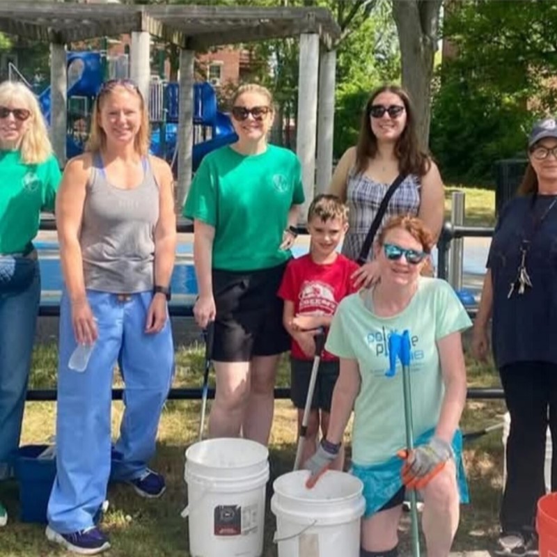 Salem Beautification Committee clean up at Mary Jane Lee Park