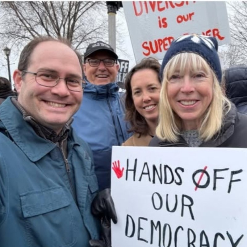 Hands Off our Democracy rally at Riley Plaza