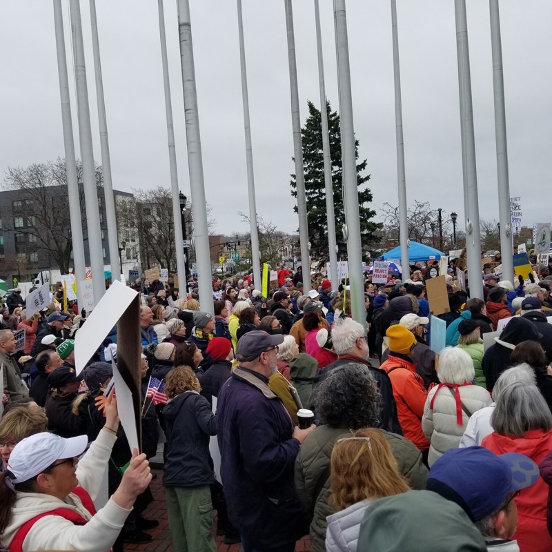 Hands Off our Democracy rally at Riley Plaza