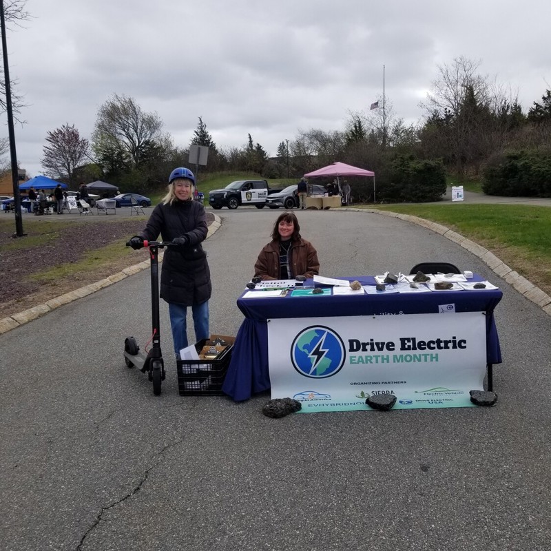 Drive Electric Event at Salem High School - happy to show my scooter!
