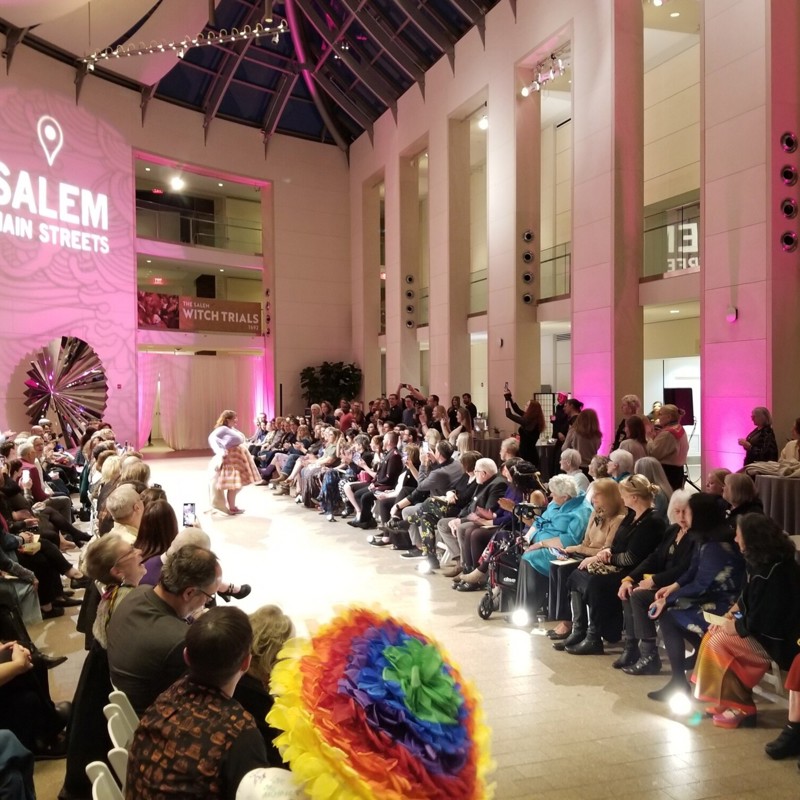 The Salem Main Streets Fashion Show returns at the PEM, showcasing our awesome small businesses! Honored to model for Re-Find on Washington Street with my daughter Brenda.