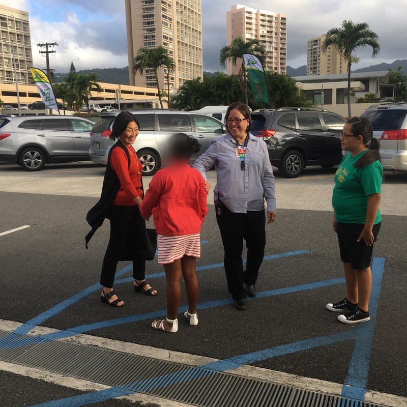  The Senator met with Principal Michelle DeBusca and Ala Wai Elementary students on their annual Leadership Day where students demonstrated their social and emotional learning program and student portfolios and teaching methods were showcased.