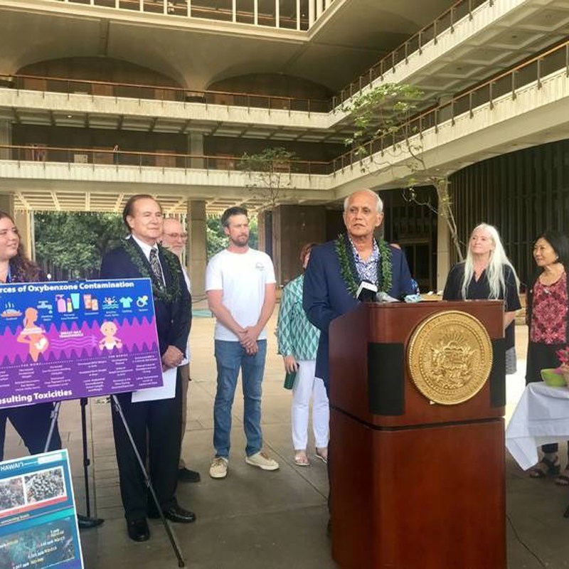 Co-sponsored a bill to prohibit sale of sunscreen products with ingredients that harm human health and our coral reefs.