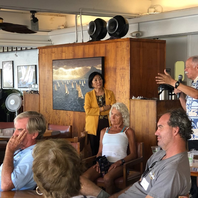 Holding a meeting with Ala Wai Small Boat Harbor users and liveaboards to address their concerns