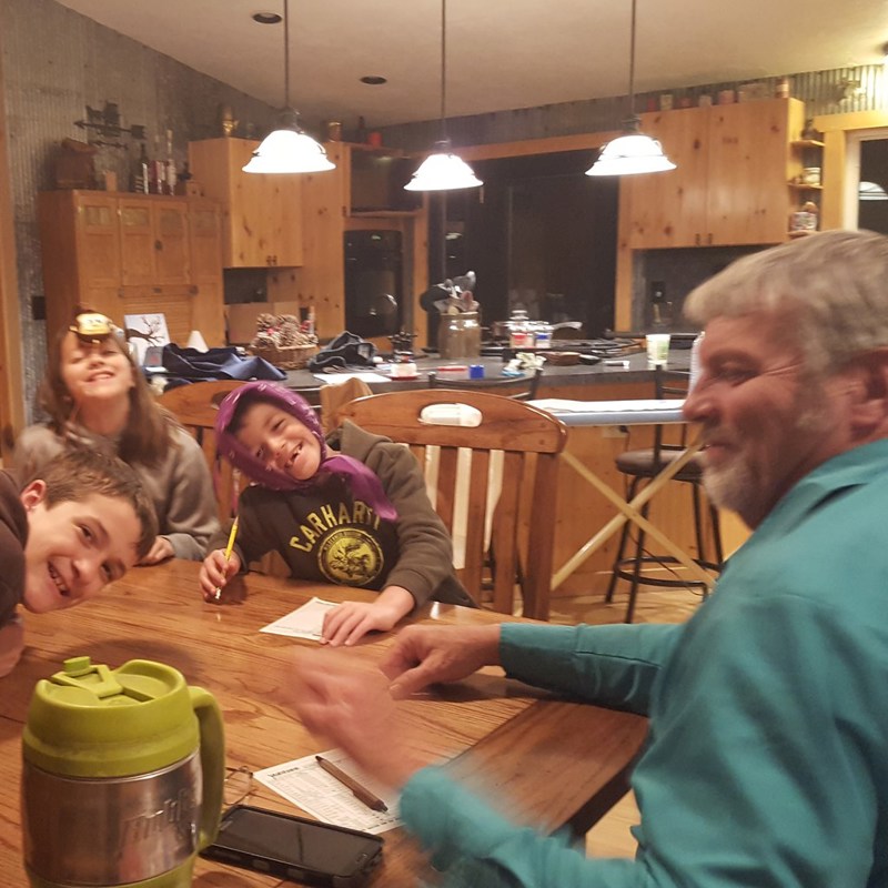 Playing Yahtzee with the Grandkids!