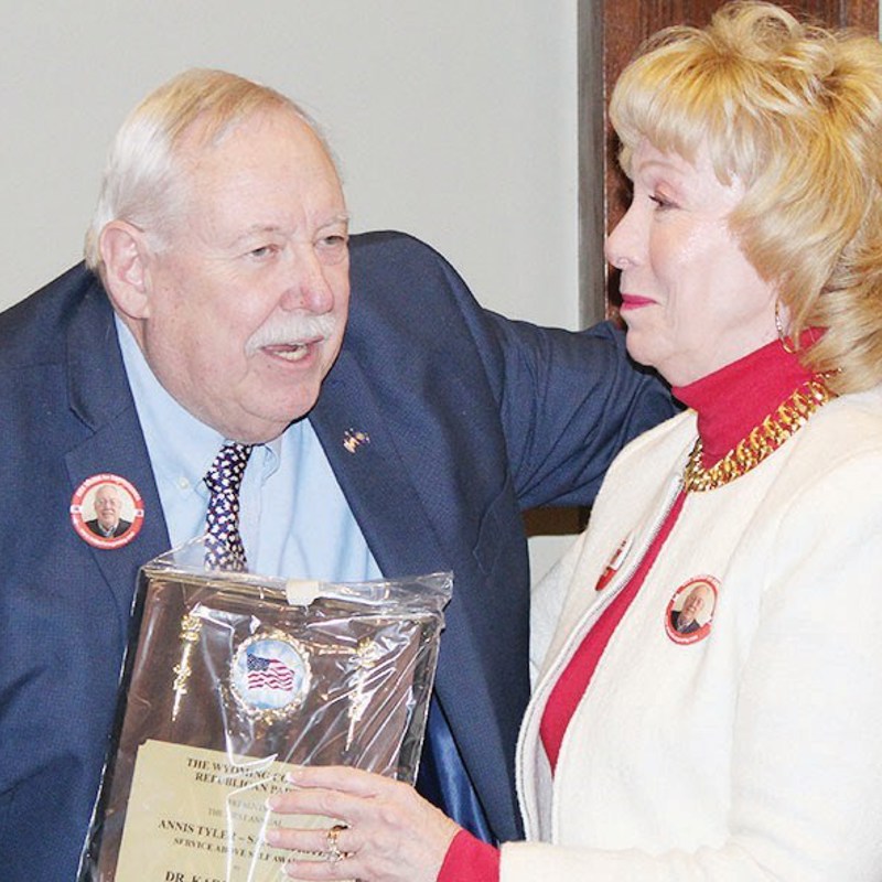 Honoring retiring Representative Dr. Karen Boback with the annual Republican Service Above Self award