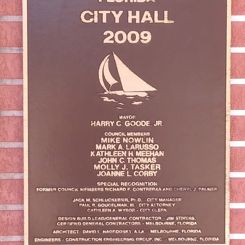 City Council Members and others Commemorated on new City Hall Plaque 2009