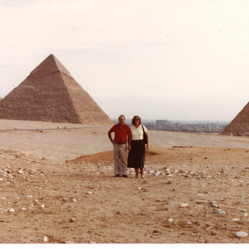 Molly and late husband Dickie in Egypt