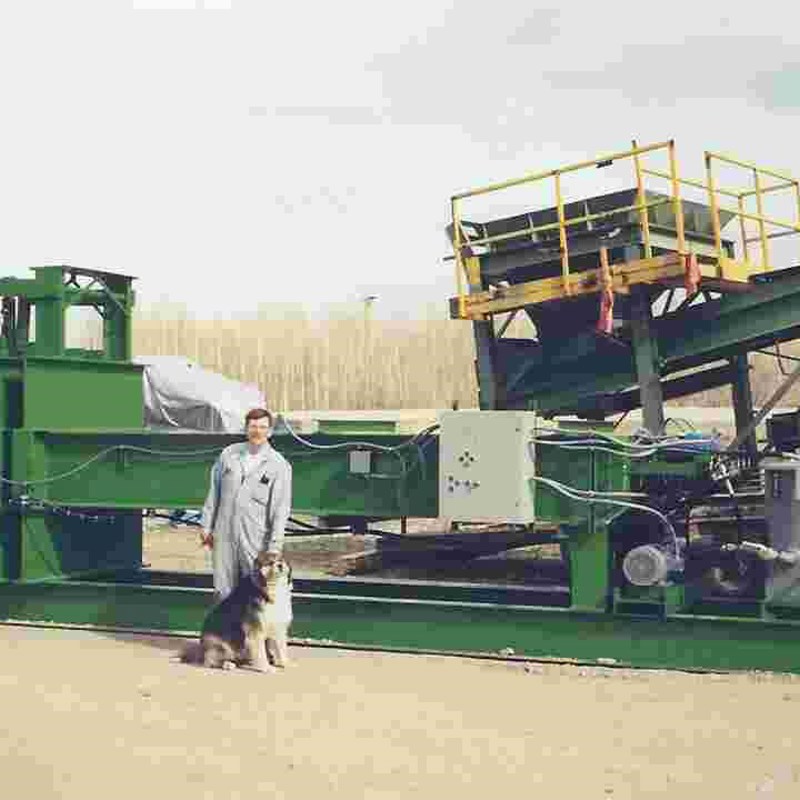 Metal Baler, first major project I built at the shop.  I am 41 here, with Elsie.